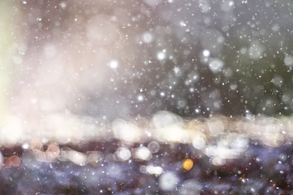 Simli mavi parlak nokta yağmur kar — Stok fotoğraf