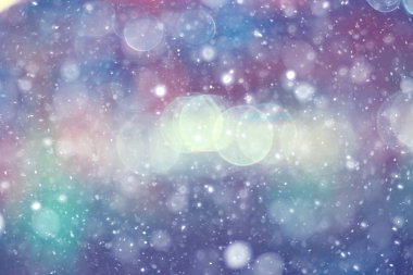 Simli mavi parlak nokta yağmur kar