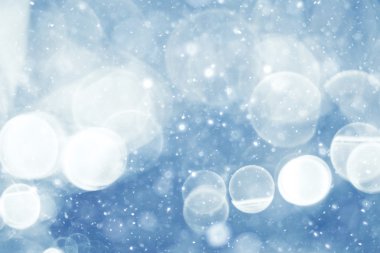 Simli mavi parlak nokta yağmur kar