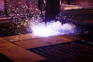 Endüstriyel Fabrika arka plan üzerinde