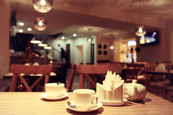 Teapot and cup of tea