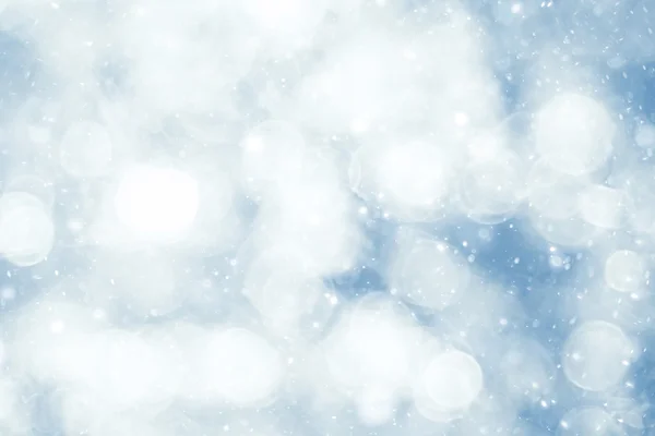 银色的蓝色亮点雪雨 — 图库照片