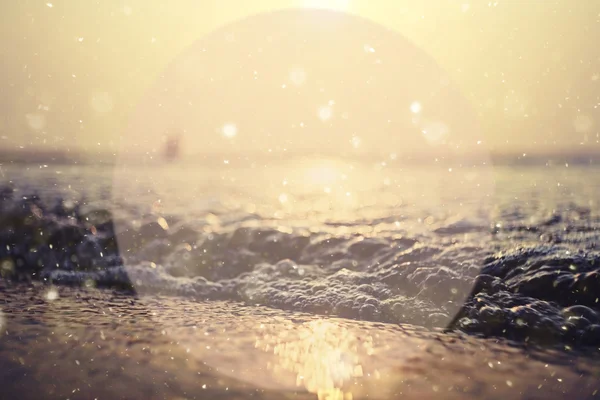 Fundo pôr do sol no mar — Fotografia de Stock
