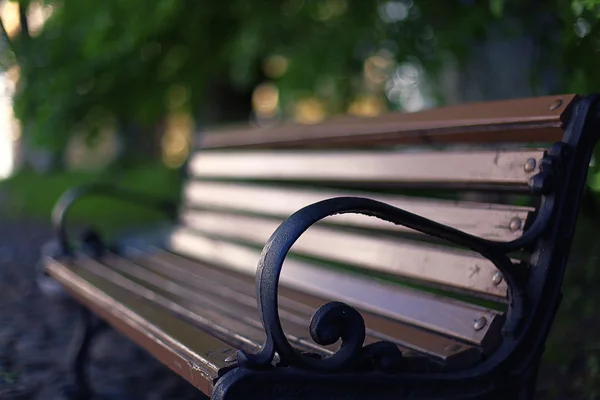 Outdoor bench in city — Stock Photo, Image