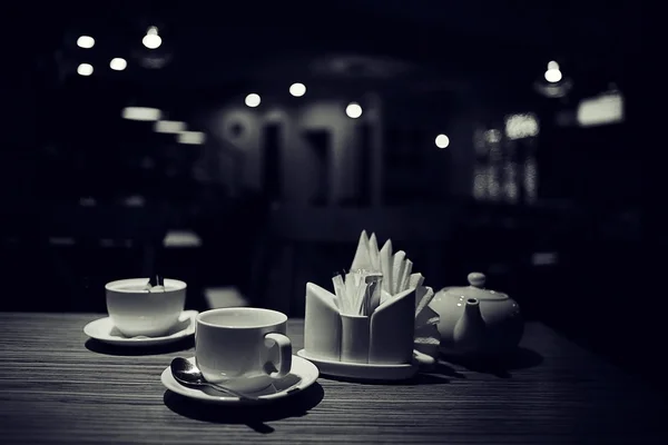 Tasse de thé dans un café — Photo