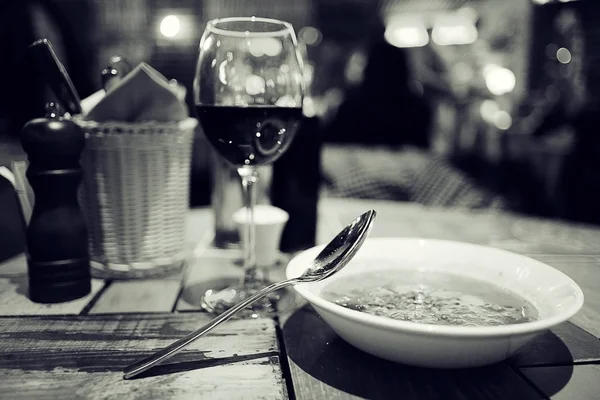 Fundo em um restaurante francês — Fotografia de Stock