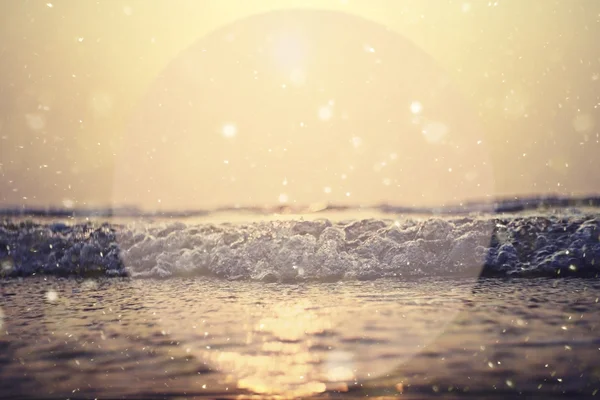 Denizin üzerinde arka plan günbatımı — Stok fotoğraf
