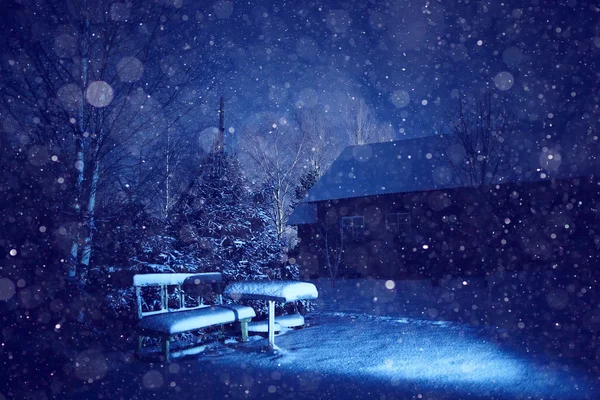 Noche de invierno paisaje — Foto de Stock