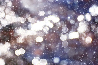 Simli mavi parlak nokta yağmur kar