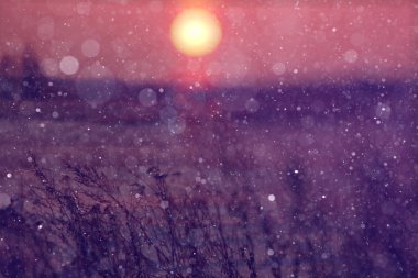 güzel kış günbatımı 