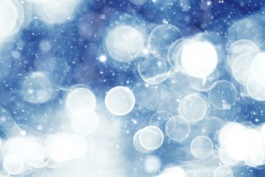 Simli mavi parlak nokta yağmur kar