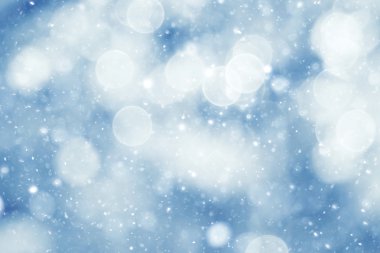 Simli mavi parlak nokta yağmur kar