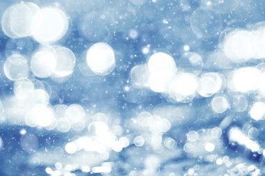 Simli mavi parlak nokta yağmur kar