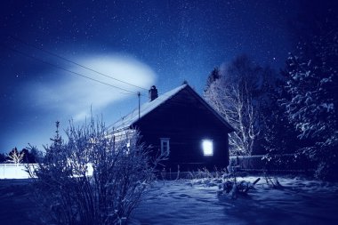 Kış gecesi manzarası