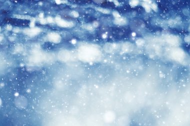 Simli mavi parlak nokta yağmur kar