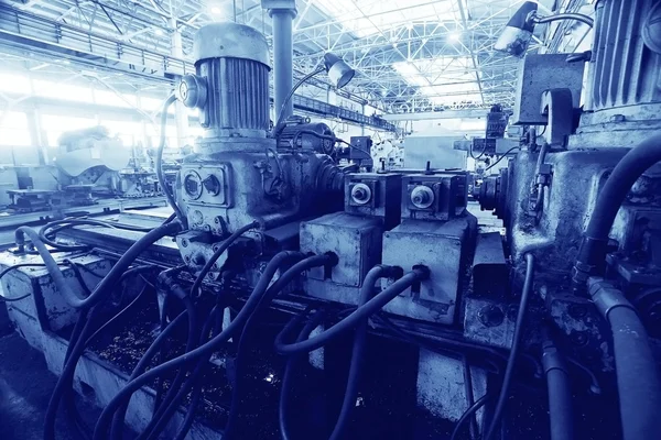 Industrielle Fabrik im Hintergrund — Stockfoto