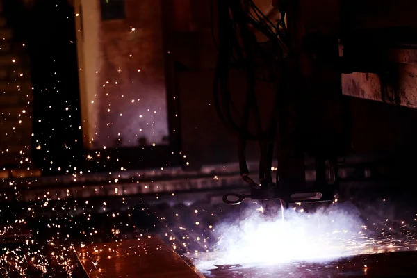 Corte por plasma de metal — Foto de Stock