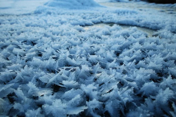 Strukturen på den vackra snön — Stockfoto