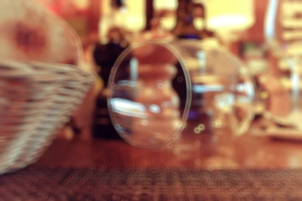 Glaswaren im Inneren des Restaurants — Stockfoto