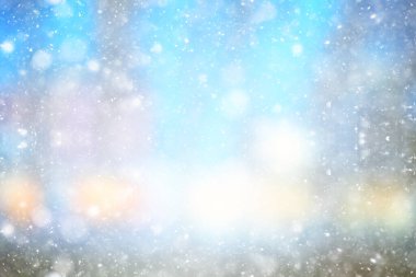 soyut mavi arka plan kar taneleri, yeni yıl, ışıltı tasarımı