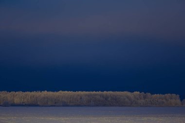 manzara kış ormanı, mevsimlik güzel manzara karlı orman aralık doğa
