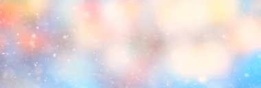 Renkli arka plan kar yağışı akşam ışıkları, yumuşak ışık bulanıklığı