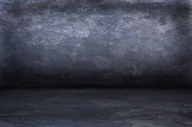 3D oda klasik beton, soyut arkaplan boş oda perspektifi duvar zemin köşe