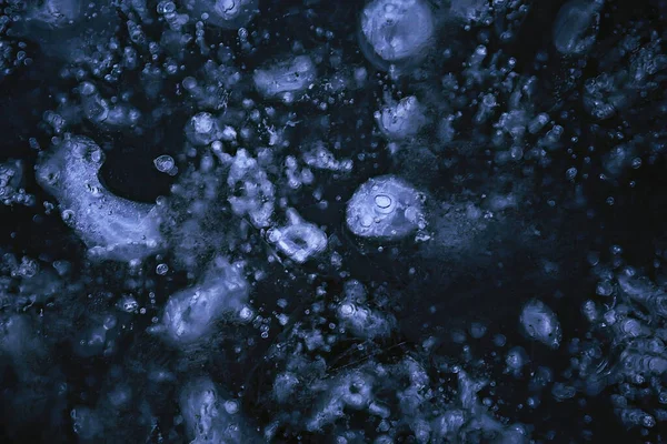 Luft Isbubblor Abstrakt Årstid Vinter Kall Bakgrund Utanför Naturen — Stockfoto