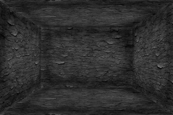 3D部屋のヴィンテージコンクリート 抽象的な背景空の廃墟の部屋の視点の壁のコーナー — ストック写真