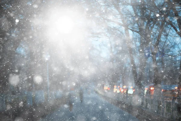Αφηρημένη Χιόνι Θολή Φόντο Φώτα Της Πόλης Χειμερινές Διακοπές Νέο — Φωτογραφία Αρχείου