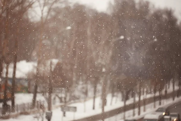 Winter Road Abstract Landscape Seasonal Path December Snow — Stock Photo, Image