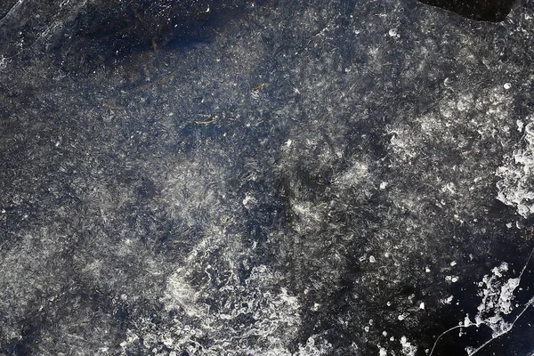 Textur Eisrisse Weiße Eiskristalle Winterfrost Hintergrund — Stockfoto