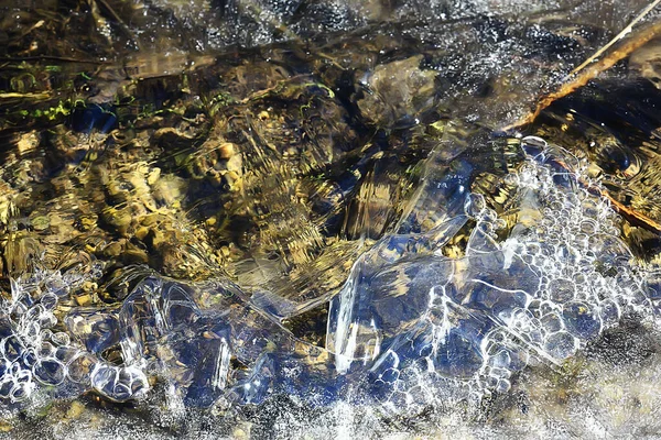 donmuş su birikintisi arka planı, kışın soyut mevsimsel buz