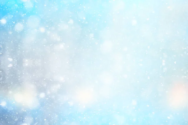 Abstrakcyjny Niebieski Tło Płatki Śniegu Nowy Rok Projekt Blask — Zdjęcie stockowe
