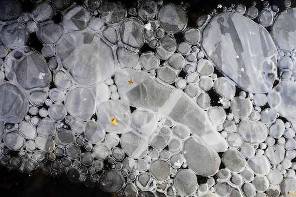 Hielo Charco Fondo Abstracto Invierno Estacional Frío Azul — Foto de Stock