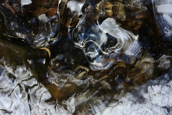 desen buz çatlakları, beyaz buz kristalleri, kış ayazı arka planı