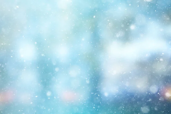 Abstrakcyjny Niebieski Tło Płatki Śniegu Nowy Rok Projekt Blask — Zdjęcie stockowe