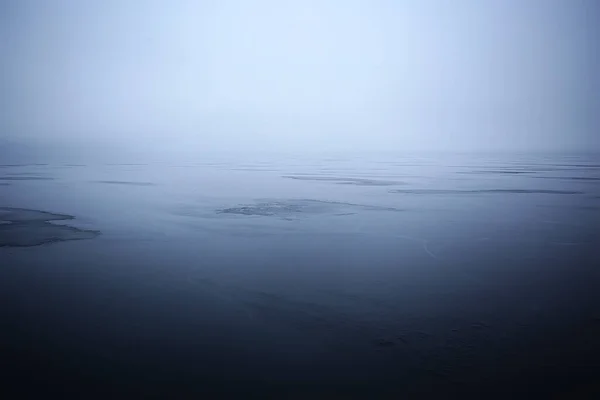 Зимний Пейзаж Озера Абстрактный Сезонный Холод — стоковое фото
