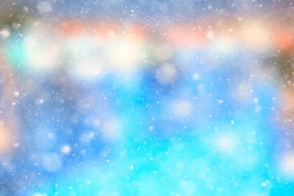 蓝底雪片 艳丽的设计 — 图库照片