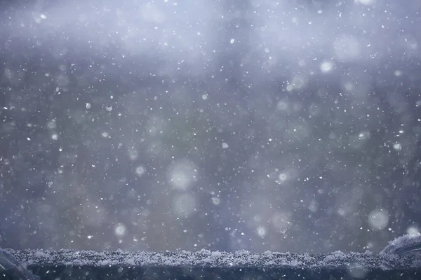 降雪的模糊背景 抽象降雪的设计 — 图库照片
