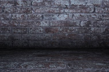 Sahne 3d vintage duvar, soyut arkaplan odası köşesi