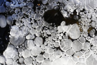 Buz birikintisi arka plan soyut, kış mevsimsel soğuk mavisi