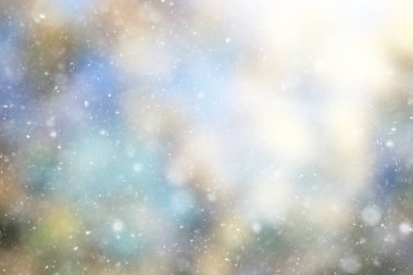 Renkli arka plan kar yağışı akşam ışıkları, yumuşak ışık bulanıklığı