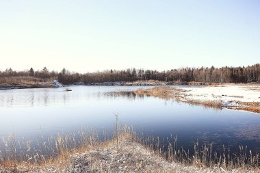 manzara kış ormanı, mevsimlik güzel manzara karlı orman aralık doğa