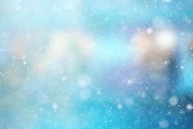 soyut mavi arka plan kar taneleri, yeni yıl, ışıltı tasarımı