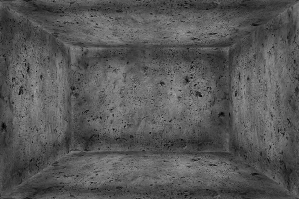 Chambre Béton Vintage Fond Abstrait Vide Ruiné Chambre Perspective Mur — Photo