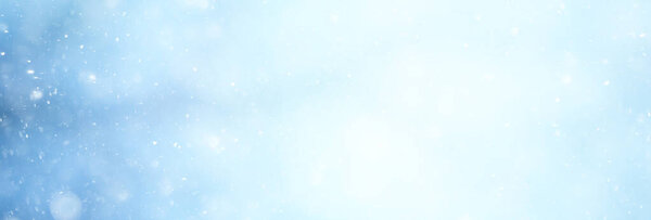 abstract blue background snow snowflakes, new year, glow design