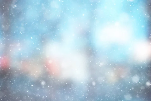 Abstracto Azul Fondo Copos Nieve Año Nuevo Brillo Diseño — Foto de Stock