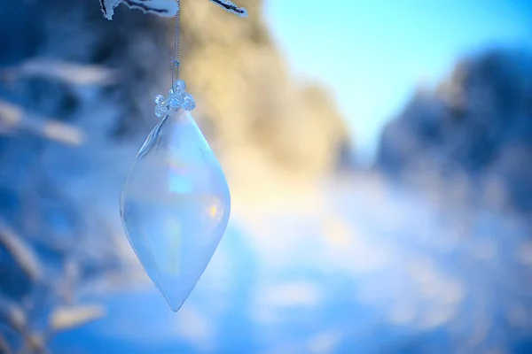 Verre Arbre Noël Jouet Nature Fond Carte Noël Finland Lapland — Photo