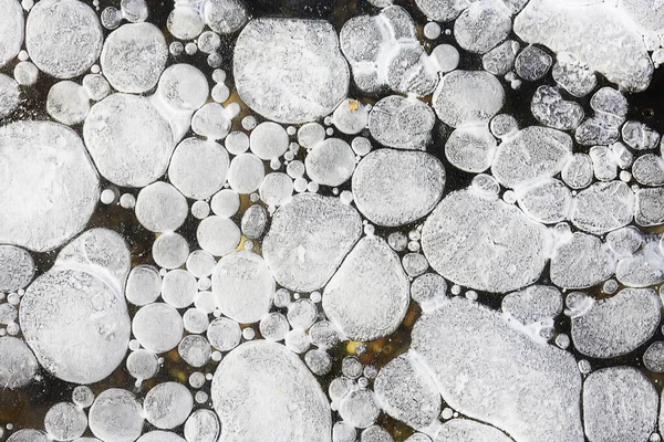 Hielo Charco Fondo Abstracto Invierno Estacional Frío Azul — Foto de Stock